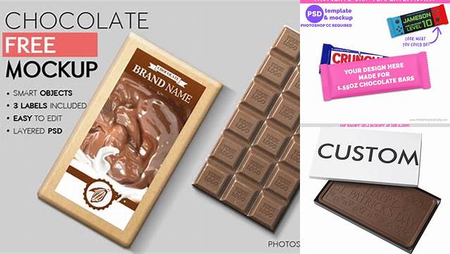 733+ Chocolate Bar Customizable Photoshop Template