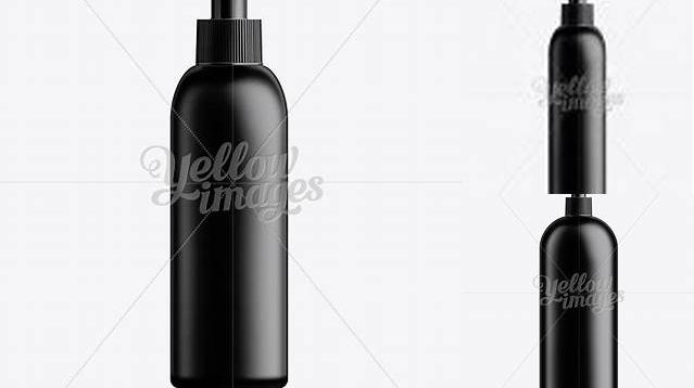 7336+ Black Plastic Cosmetic Bottle with Batcher 150 ml Premium Free Graphic Resource