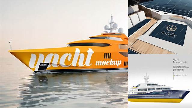 7336+ Yacht Mockup Exclusive Free PSD Mockups