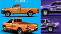 7339+ Mockup Hilux Premium Freebie for Designers