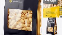 7342+ Paper Bag with Conchiglie Pasta PSD Mockup Half Side View Download Free Premium Design PSD