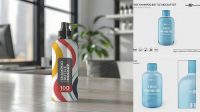 7343+ Metalllic Shampoo Bottle PSD Mockup PSD for Creative Projects