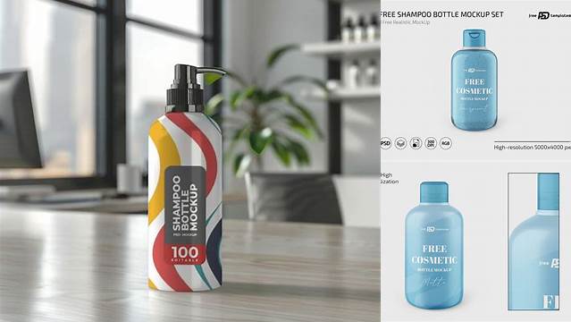 7343+ Metalllic Shampoo Bottle PSD Mockup PSD for Creative Projects