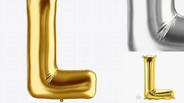 7345+ Letter L Foil Balloon PSD Mockup High-Resolution PSD Download