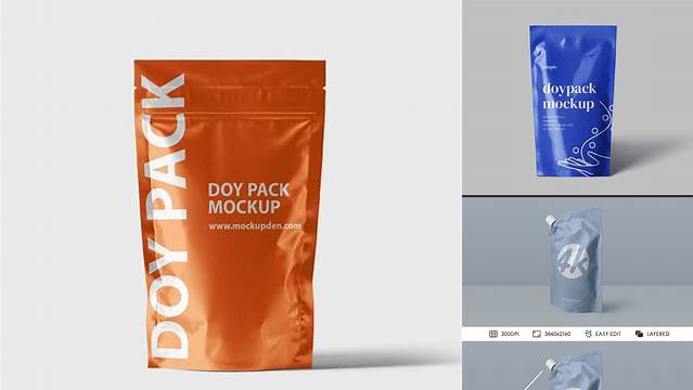 7346+ Doypack with Zipper Mock-up Unique Free Photoshop Files