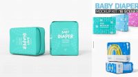 7352+ Baby Diaper Mockup Digital Download