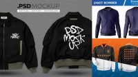 7353+ Mockup Jaket Bomber Psd PSD File Download