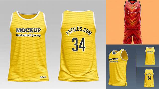 7354+ Men’s Basketball Jersey PSD Mockup Back View Free Graphic Design Mockup File