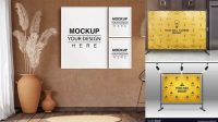 7359+ Press-Wall PSD Mockup Exclusive Free Creative Mockup File