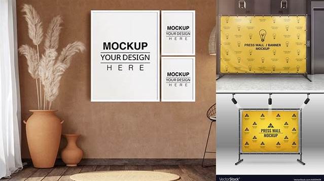 7359+ Press-Wall PSD Mockup Exclusive Free Creative Mockup File