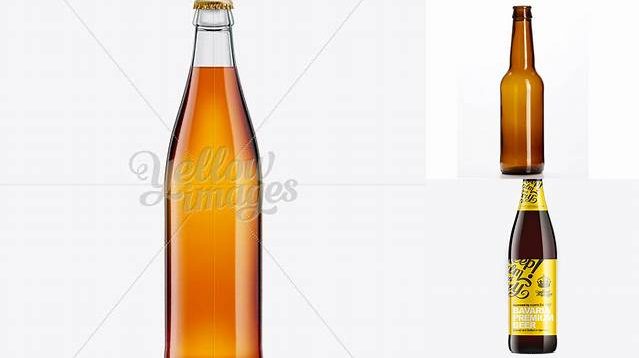 736+ NRW Beer Bottle With Amber Ale 500ml Exclusive Free Photoshop Mockup