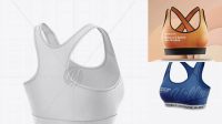 7360+ Women's Sports Bra PSD Mockup Back Half Side View Download Now Free PSD Template