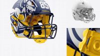 7362+ Matte American Football Helmet PSD Mockup Halfside View Download Exclusive PSD Mockups