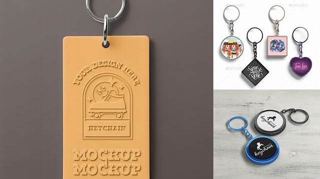 7370+ Rubber Keychain Mockup High-Quality Editable PSD