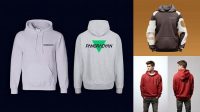 7375+ Men's Pullover Hoodie Front View Exclusive Editable PSD File