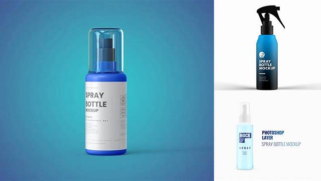 7375+ Opened Matte Spray Bottle PSD Mockup Versatile Mockup for Designers