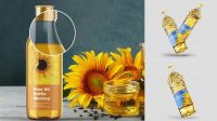 7375+ Sunflower Oil Bottle Mockup Free Download High-Quality PSD