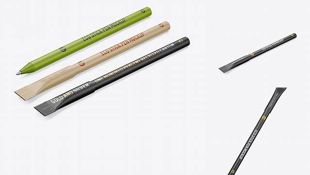 738+ Eco Stick Pen PSD Mockup Half Side View Easy-to-Edit Photoshop Freebie