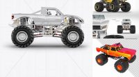 738+ Monster Truck PSD Mockup Side View Creative Photoshop Resources