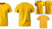 738+ Yellow T Shirt Mockup Creative Design PSD Free Download