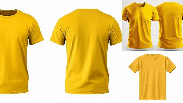 738+ Yellow T Shirt Mockup Creative Design PSD Free Download