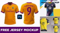 7383+ Soccer Jersey Mockup Template PSD Download