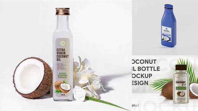 7384+ Coconut Oil Bottle Mockup Free Download Best for Showcase