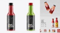 7386+ Metallic Sauce Bottle PSD Mockup Unique High-Resolution PSD