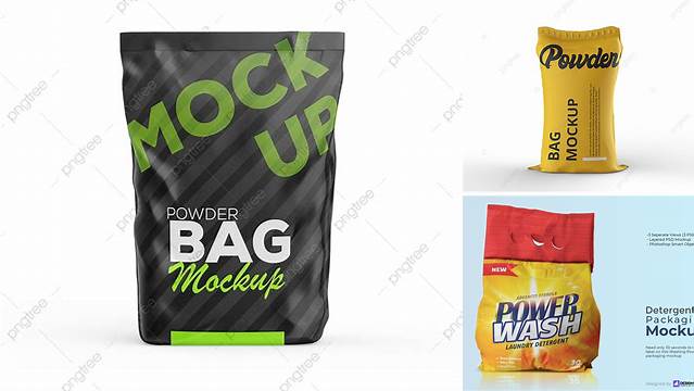 7388+ Powder Bag Mockup Smart PNG Image