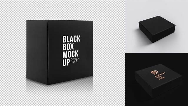 7390+ Black Box Mockup Psd Free Download Hight Resolution