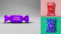 7390+ Candy in Frosted Pack PSD Mockup Unique and Creative Free PSD File