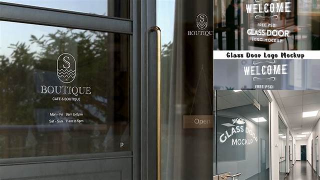 7391+ Glass Door Logo Mockup Psd Free Download Free PSD