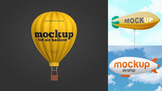 7407+ Blimp Mockup Creative PSD Resources