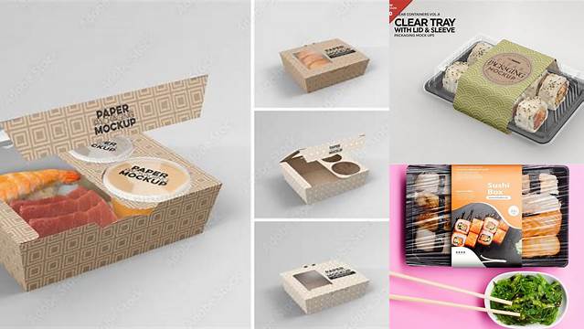 7411+ Sushi Box Mockup Professional PSD Template