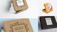 7417+ Subscription Box Mockup Smart Object Free Photoshop File