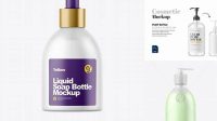 742+ Clear Frosted Liquid Soap Bottle PSD Mockup Versatile Mockup for Designers