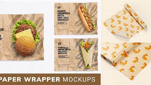 742+ Food Wrapping Paper Mockup Free Easy Editable