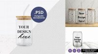 7420+ Can Glass Mockup Premium Quality PSD Freebie