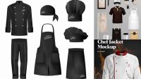 7424+ Restaurant Uniform Mockup Best for Showcase