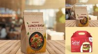 7429+ Lunch Box Mockup Psd Free PSD