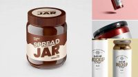 7436+ Glass Jar With Spread PSD Mockup Fully Editable PSD Template