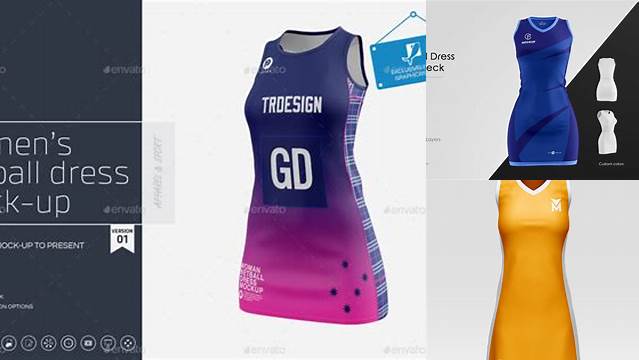 744+ Netball Dress HQ PSD Mockup Front View Smart Layer Mockup Free