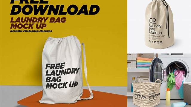 7442+ Laundry Bag Mockup Digital Download