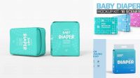 7443+ Baby Diaper Mockup PSD Download