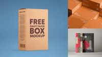 7444+ Four Paper Boxes PSD Mockup Side View Download Free