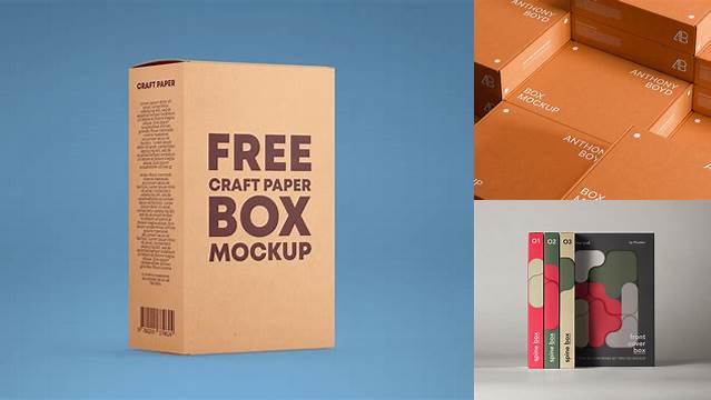 7444+ Four Paper Boxes PSD Mockup Side View Download Free