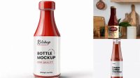 7444+ Glossy Ketchup Bottle PSD Mockup Stylish Free PSD