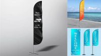 7449+ Beachflag Mockup For Free Download