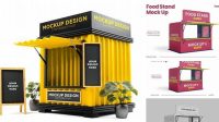 7450+ Food Stand Mockup Free Include TIFF