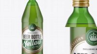 7454+ 40oz Green Glass Bottle with Lager Beer PSD Mockup Exclusive Free Creative Resource